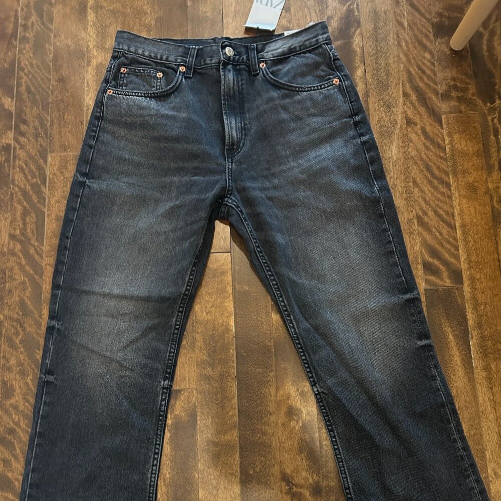 Zara Straight Black Jeans NWT